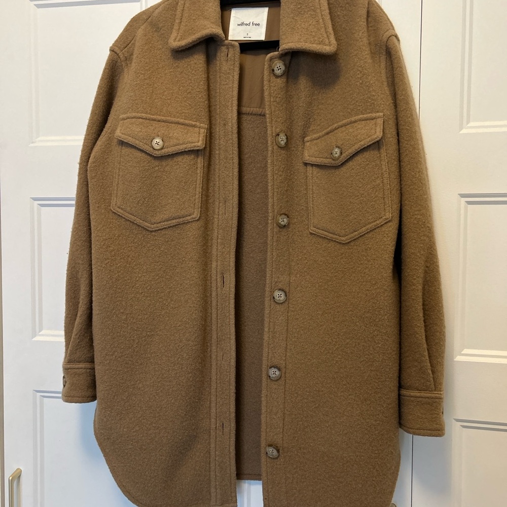 Wilfred Tan Merino Wool shacket